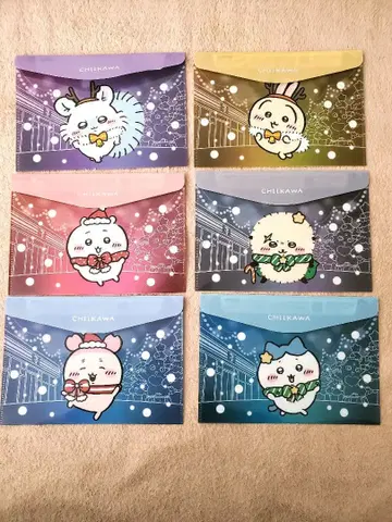 치이카와 (먼작귀) 세븐일레븐 플랫 파우치 6개 세트 풀컴프