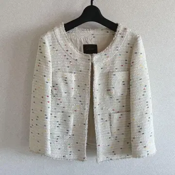 my D'artagnan 믹스 트위드 노카라 자켓 멀티 컬러