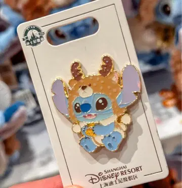 상하이 디즈니 크리스마스 루돌프 스티치 핀즈 핀 배지 배치