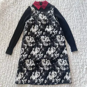 PAULE KA 카라 부착 레이어드 스타일 원피스 36 사이즈