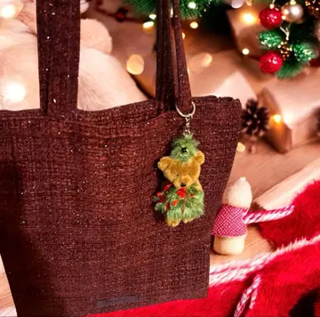 Francfranc 라메 토트백 곰 트리 키링 포함 새상품