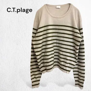 CTPLAGE 니트 스웨터 상의 보더 베이직 세련된