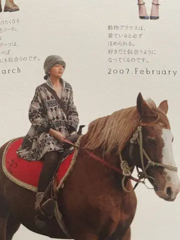 키쿠치 아키코 착용 저널 스탠다드 네이티브 무늬 판초