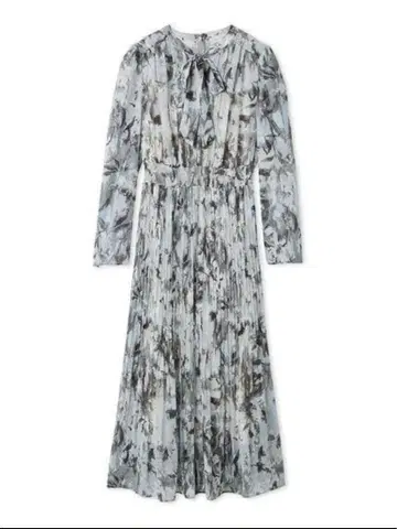 [ 새상품급 ] CELFORD 보타이 플리츠 원피스 GRY 38