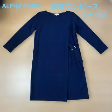 ALPHA CUBE 네이비 원피스 L 사이즈