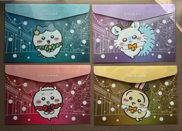 치이카와 세븐일레븐 한정판 플랫 파우치 4개 세트 크리스마스