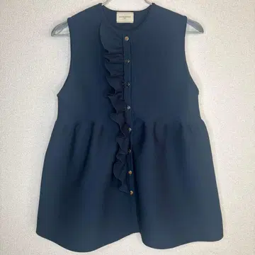 UNITED ARROWS P 니트 프릴 베스트