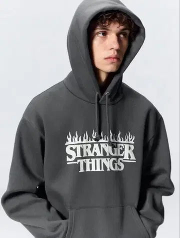 스트레인저 싱스 그레이 후드티 GU