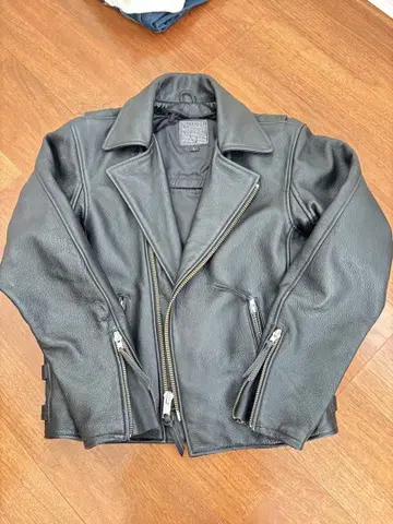 블랙 가죽 싱글 라이더 자켓