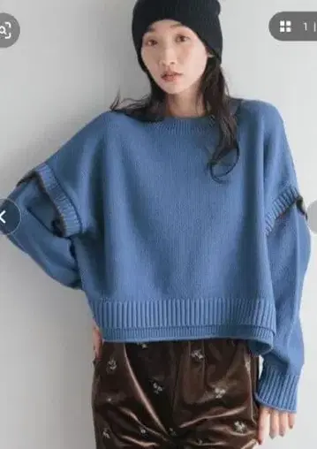 로리즈팜 2WAY 스티치 풀오버 숏