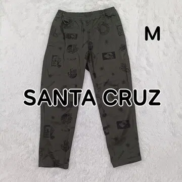 SANTA CRUZ 산타크루즈 이지 팬츠 짙은 녹색 올 패턴 남성용 M