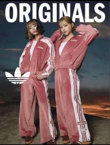 새상품급! adidas 핑크 벨로아 저리 하의만