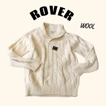 새상품 ROVER 울 100% 케이블 짜임 스웨터 아이보리 내추럴