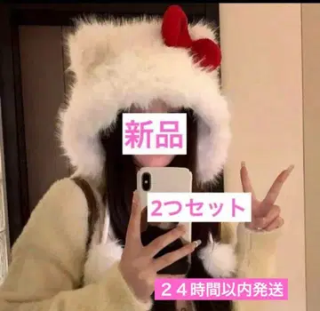 헬로키티 모자 2개 세트 봉제 인형 햇 모자