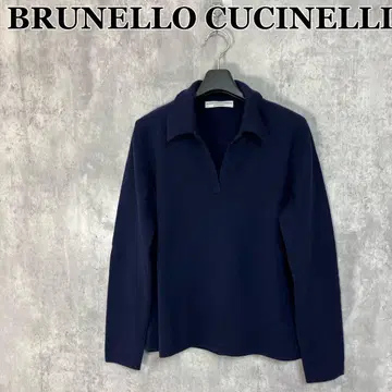 BRUNELLO CUCINELLI 캐시미어 카라 부착 니트 스웨터