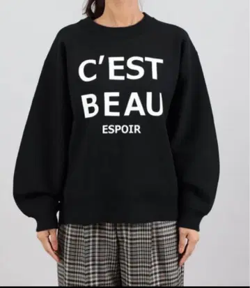 스콧 클럽 벌룬 슬리브 스웨터 새상품