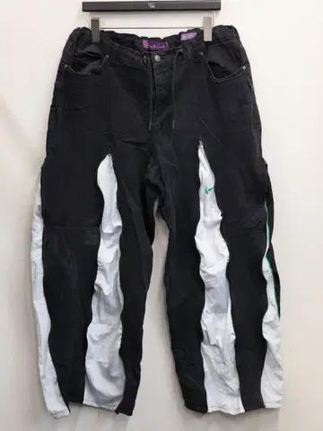 remake denim_RA146 재구축 와이드 팬츠 리메이크 y2k