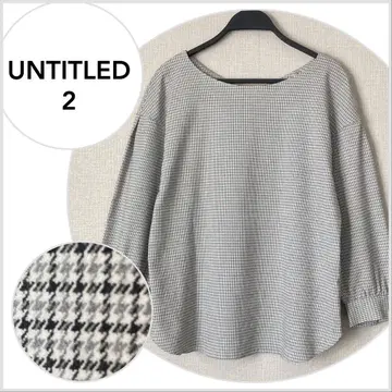 [ 새상품급 ] UNTITLED 하운드투스 백 버튼 블라우스