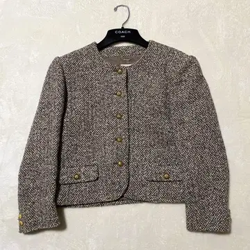 [ 새상품급 ] 마담 조콘다 트위드 자켓 브라운 L