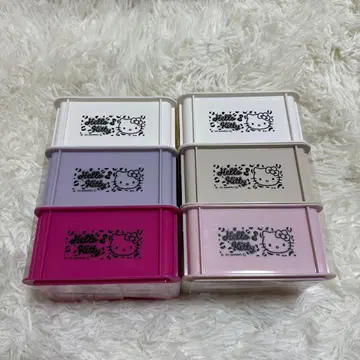 헬로키티 미니 컨테이너 레오파드 무늬 소품함 수납 박스 2세트 아베일