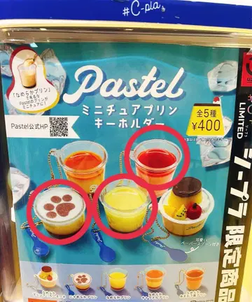 Pastel 파스텔 미니어처 푸딩 키링 시푸라 한정판