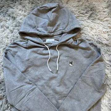 메종 키츠네 그레이 후드티 L 사이즈