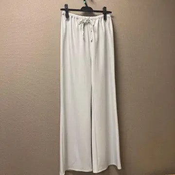 DOUDOU [슬림 이지 팬츠] 바이어스 세미 플레어 팬츠