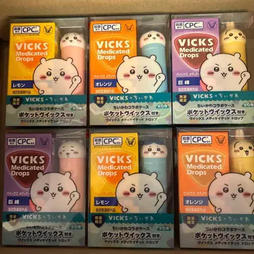 VICKS 비 메디케이티드 드롭스 치이카와 (먼작귀) 6종 세트