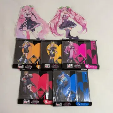 [ 묶음 판매 ] 다이토 복권 사쿠라미쿠 아크릴 스탠드 7개 세트