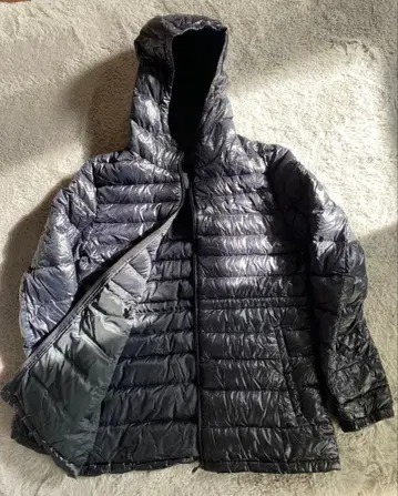 Uniqlo 후드 부착 블랙 다운 자켓