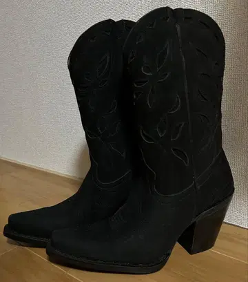 미사용 새상품 그레이스 콘티넨탈 스웨이드 웨스턴 부츠