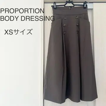 PROPORTION BODY DRESSING 트렌치 디테일 플레어 스커트