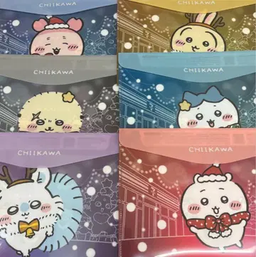 치이카와 세븐일레븐 한정판 플랫 파우치 6개 컴플리트 세트 크리스마스