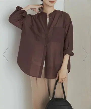 [ DOORS ] 시어 밴드 카라 셔츠 [ 미사용 새상품 ]