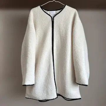 LEPSIM 파이핑 라이트 보아 자켓 아이보리