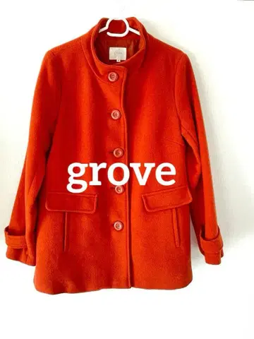 grove 오렌지 버튼 코트 M 사이즈