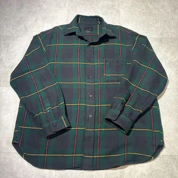 [ 뉴에라 ] 블랙 라벨 타탄 체크 긴팔 M 플란넬 셔츠