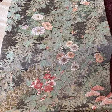 미사용 순수 실크 롯츠 후쿠로 오비