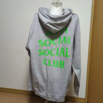 ANTI SOCIAL CLUB 그레이 집업 후드티