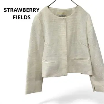 STRAWBERRY-FIELDS 노카라 자켓 포멀 아이보리
