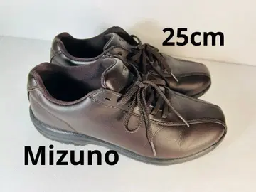 미즈노 브라운 가죽 스니커즈 25cm
