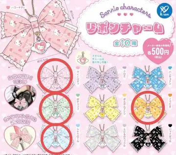 산리오 리본 참 시나모롤 구데타마 마이멜로디 포차코 세트