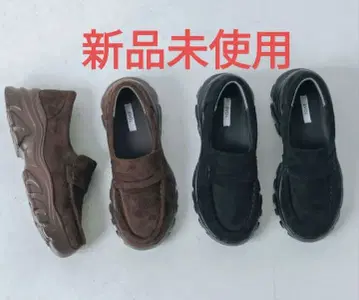 evol 스웨이드 통굽 슬립온 (블랙) 미사용 새상품