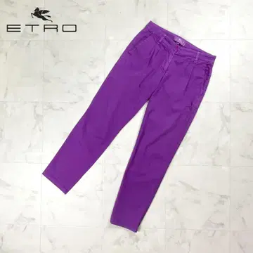 ETRO 크롭 데님 팬츠 스트레치 컬러 데님 보라색 40*HD616