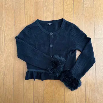 TOCCA 블랙 프릴 가디건 XS