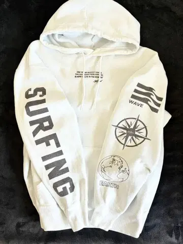 waiting for the wave 화이트 후드티 M 사이즈