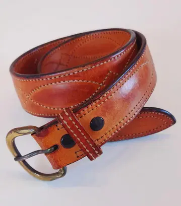 BIANCHI 비앙키 가죽 벨트 B21 브라운 34인치 새상품급