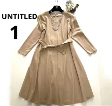 새상품급 UNTITLED 언타이틀 원피스 사이즈 1 울 100% 베이지