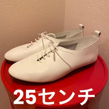 [ 새상품급 ] 화이트 가죽 레이스업 슈즈