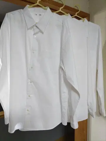 GU 화이트 긴팔 셔츠 3종 세트 XL 지유 유니클로